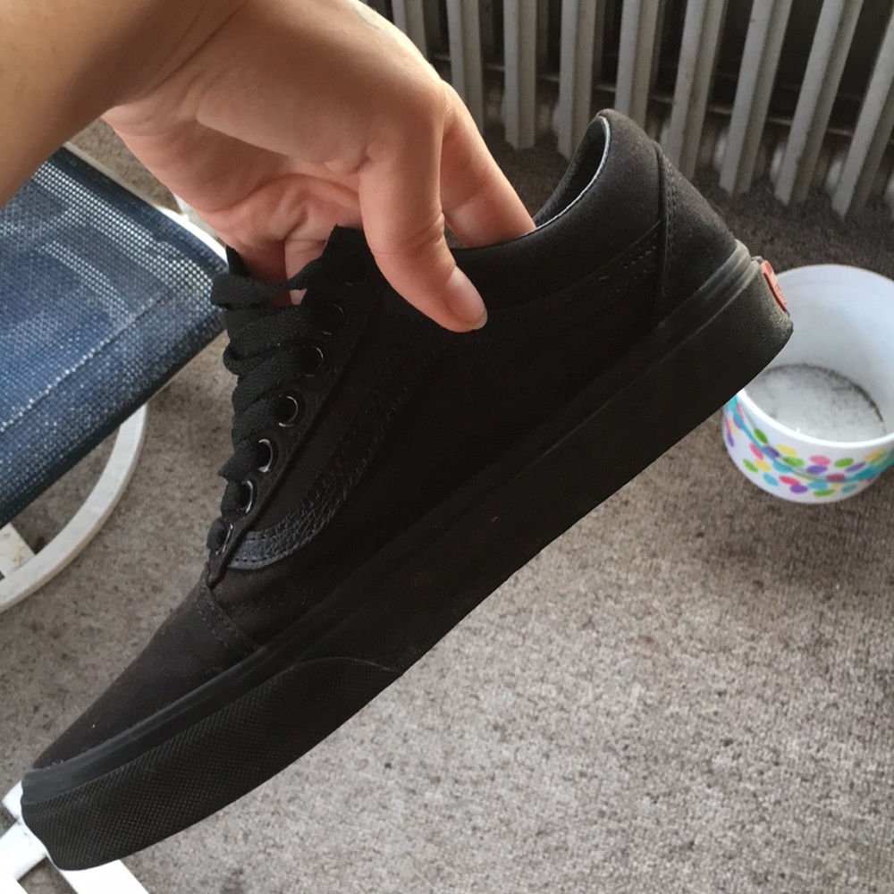 All black Old Skool vans